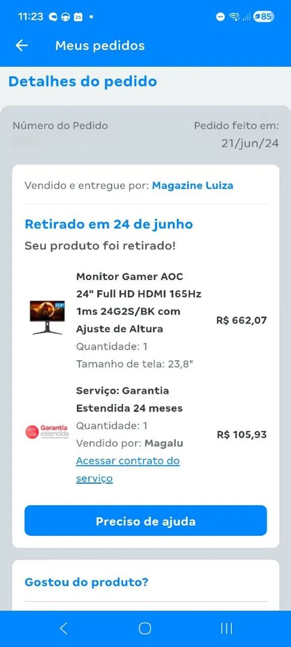 Monitor gamer AOC 24" Full HD 165Hz 1ms VA - Foto 2