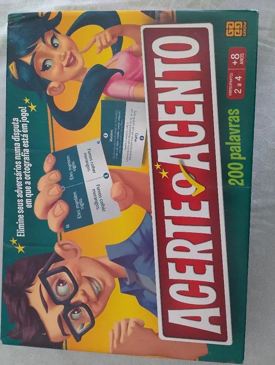 Jogo acerte o acento da grow