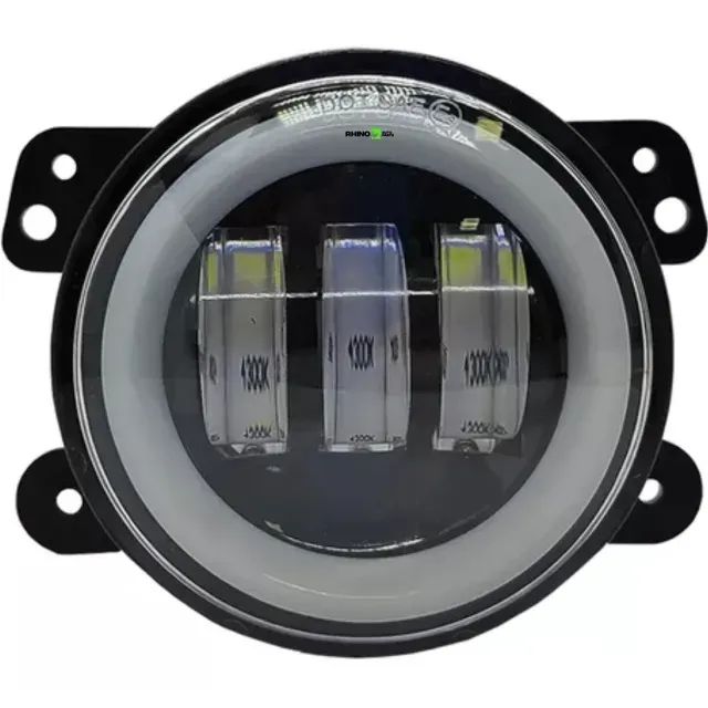 Par Farol 4 Polegadas Led Angel Eyes Drl Seta Branca Ambar - Foto 4