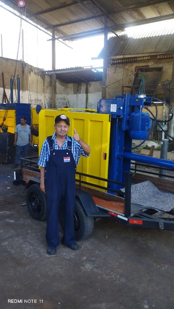 Prensa Enfardadeira hidráulica MODELO EV 250 fardos 250kg motor 15cv 15t - Foto 6