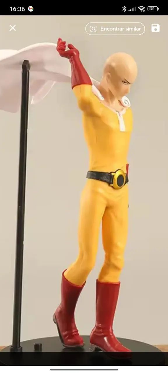 Boneco one punch man Saitama top zero coleção  - Foto 3