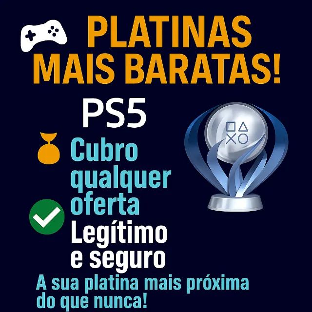 Troféu Platina Para Qualquer Jogo De Playstation 5