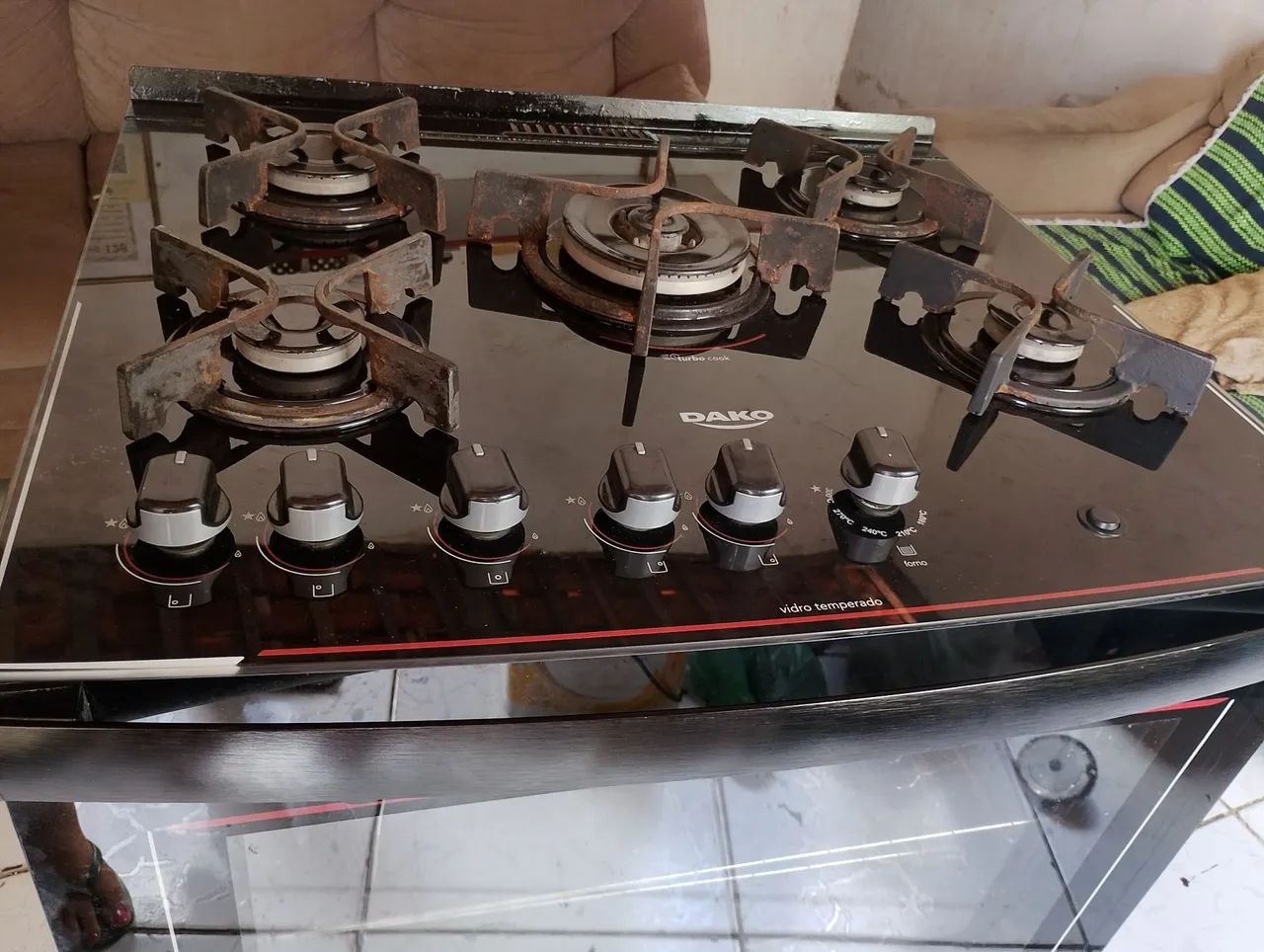 Fogão mesa de vidro. Faço entrega  - Foto 4