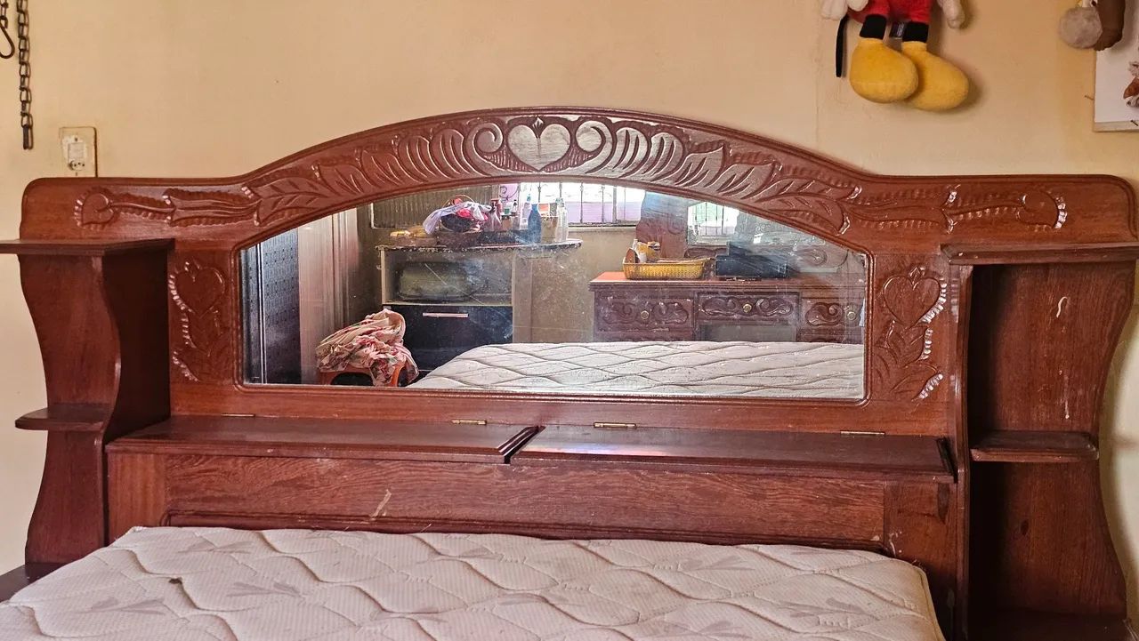 Cama de Madeira com Cabeceira e Baú - Foto 6