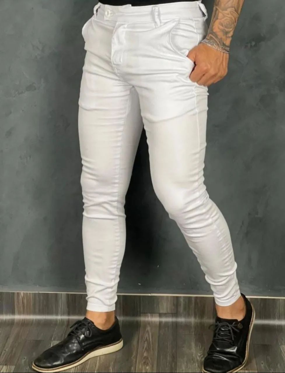 Calça Branca Masculina Skinny 