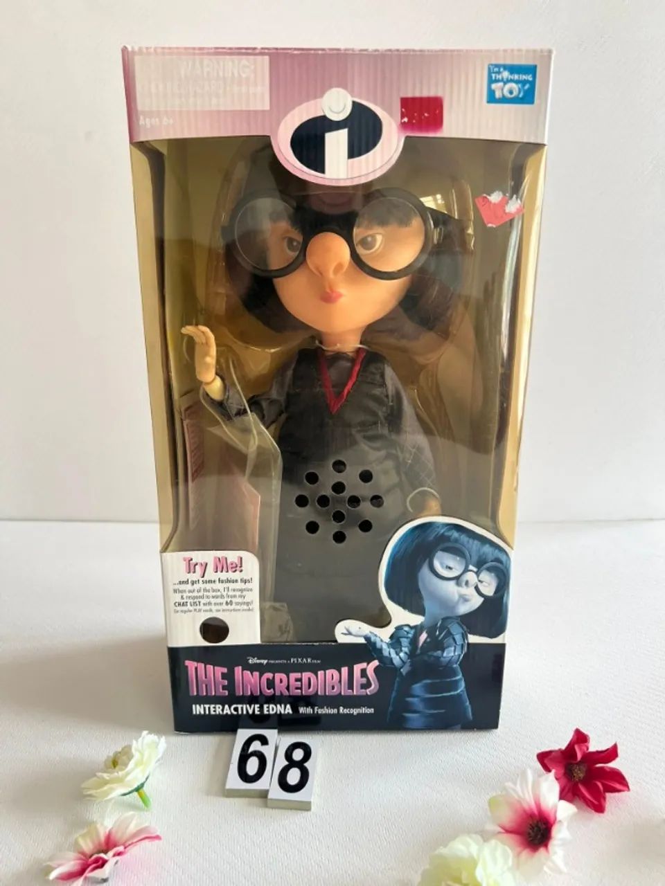 BONECA EDNA OS INCRIVEIS THINKWAY TOYS INTERATIVA, TIRADA DA CAIXA SO PRA TESTAR, FALA VAR