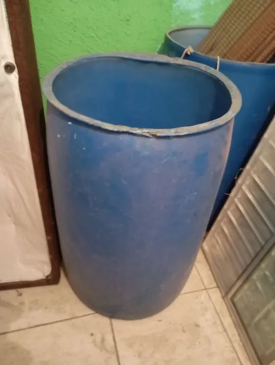 Tambor de água azul 200L - Foto 2