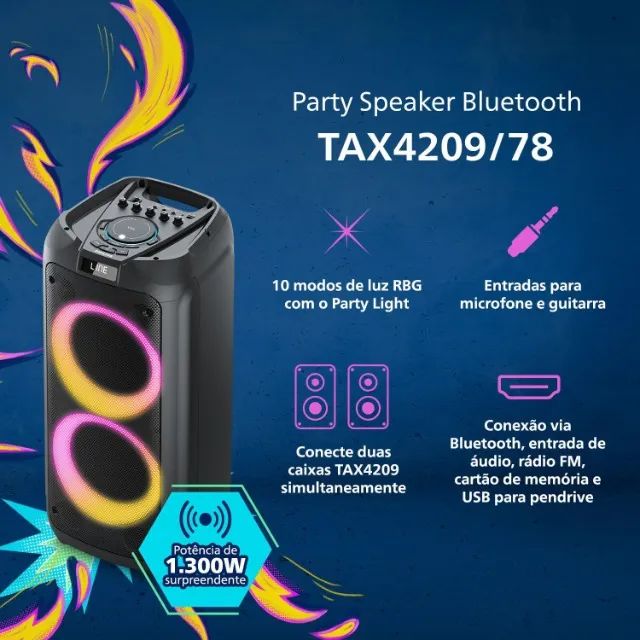 Caixa Bluetooth Philips 1300w  - Foto 4