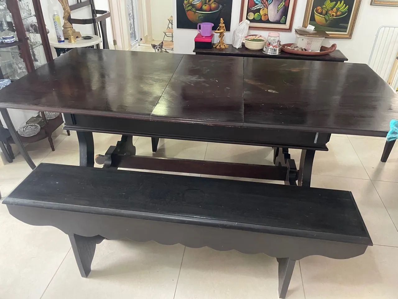Mesa de Jantar Rústica com Bancos - Foto 4