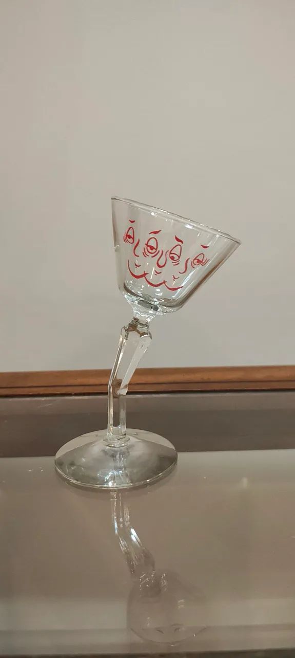 Vintage Copo Martini bêbado 