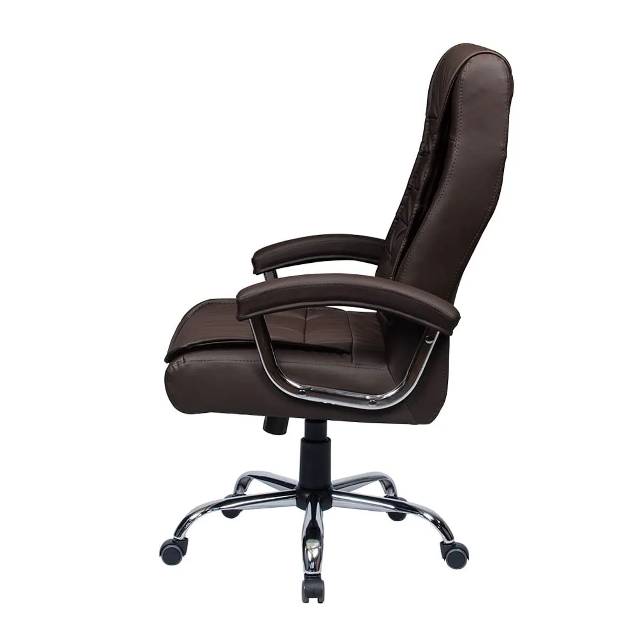 CADEIRA MARROM CAFÉ PRESIDENTE LUXO MARROM COM MOLAS ENSACADAS 