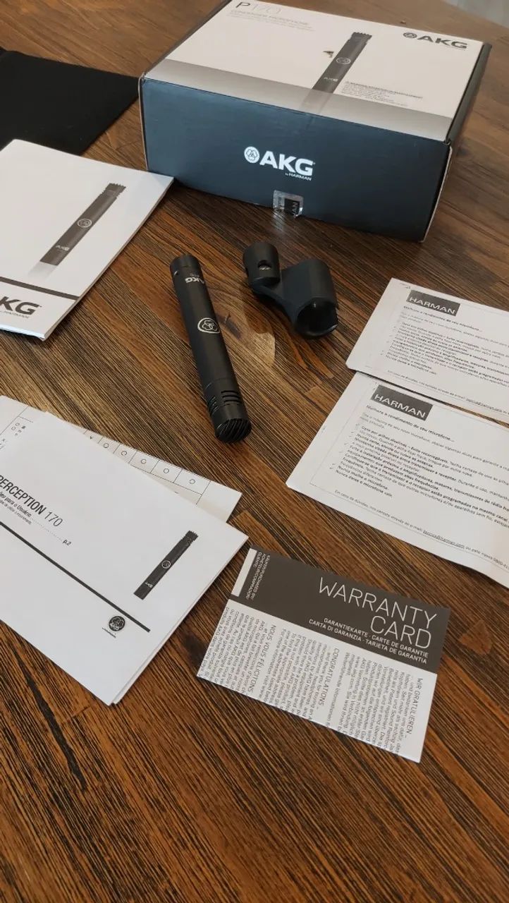 Microfone Akg P170 Condensador Cardioide Preto - Foto 4