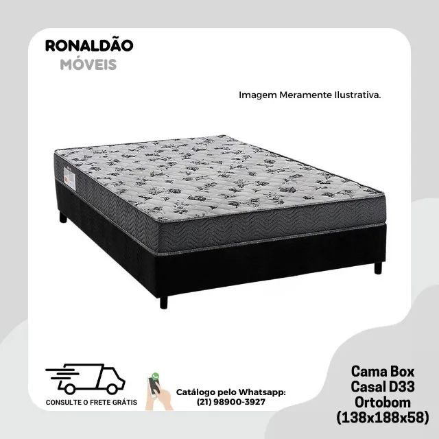 Cama Box Casal D33 Ortobom - Entrega Rápida! 
