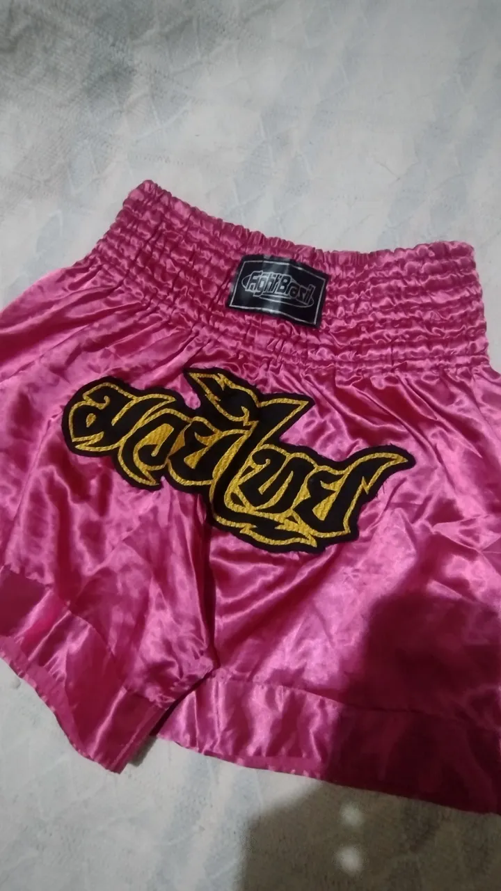 Short de Muay Thai Feminino Fight Brazil Rosa