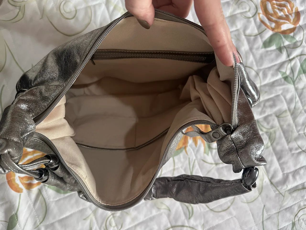 BOLSA METALIZADA DE COURO - Foto 2