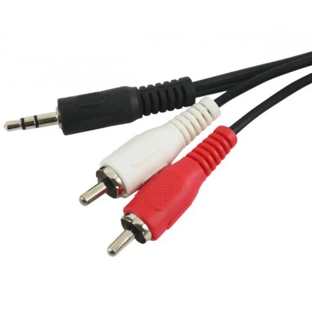 Cabo Auxiliar P2 3,5mm Macho P/ 2 Rca Macho (audio) 1,2m - Foto 4