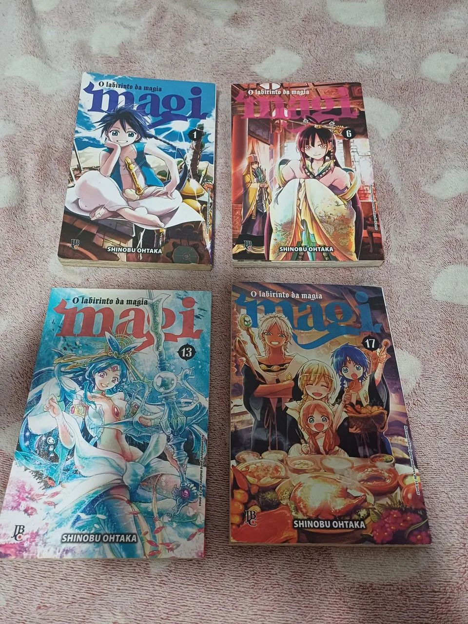Mangás Magi (Vol. 01, 06, 13 e 17)