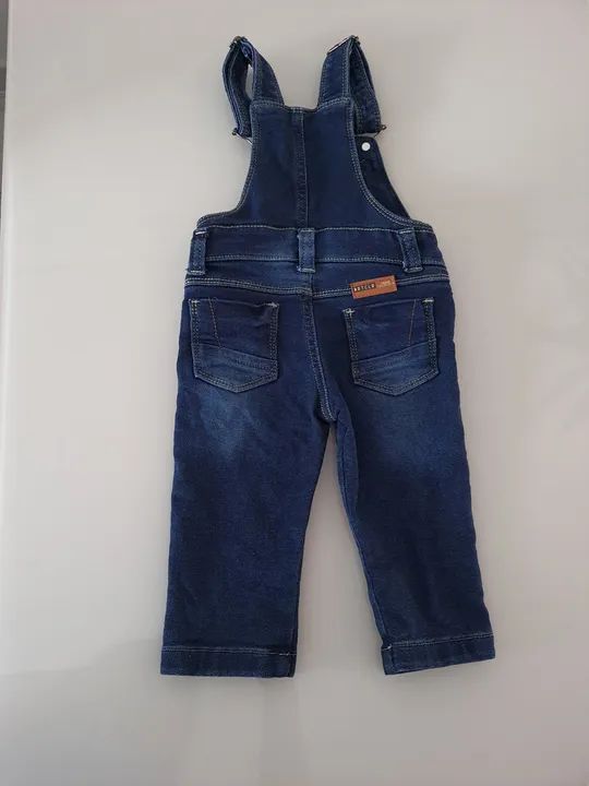 Macacão Jeans Bebê - Tamanho M - Foto 2