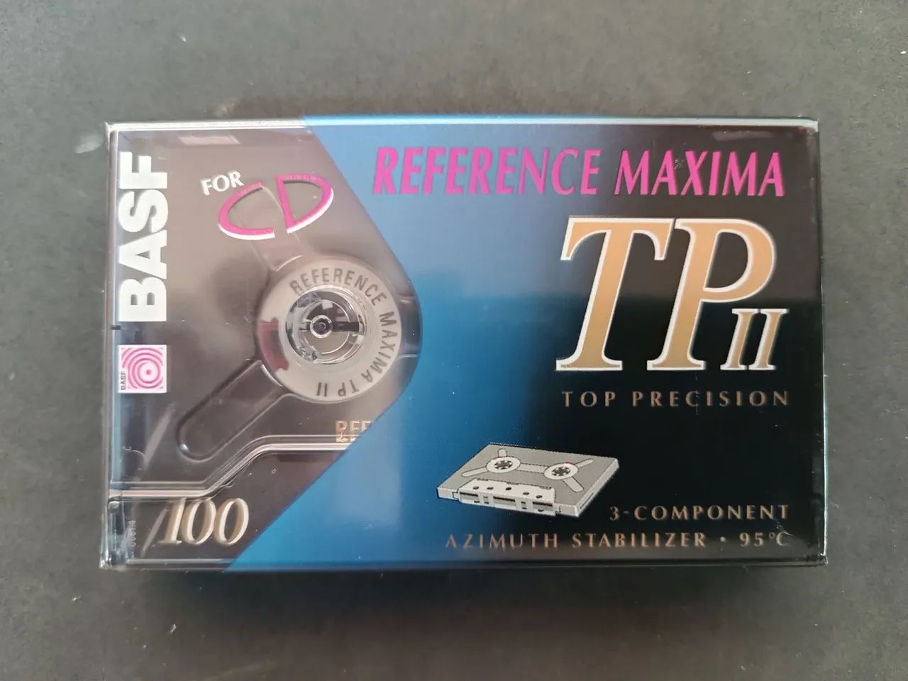 Fita cassete k7 basf reference maxima TP II -100 min