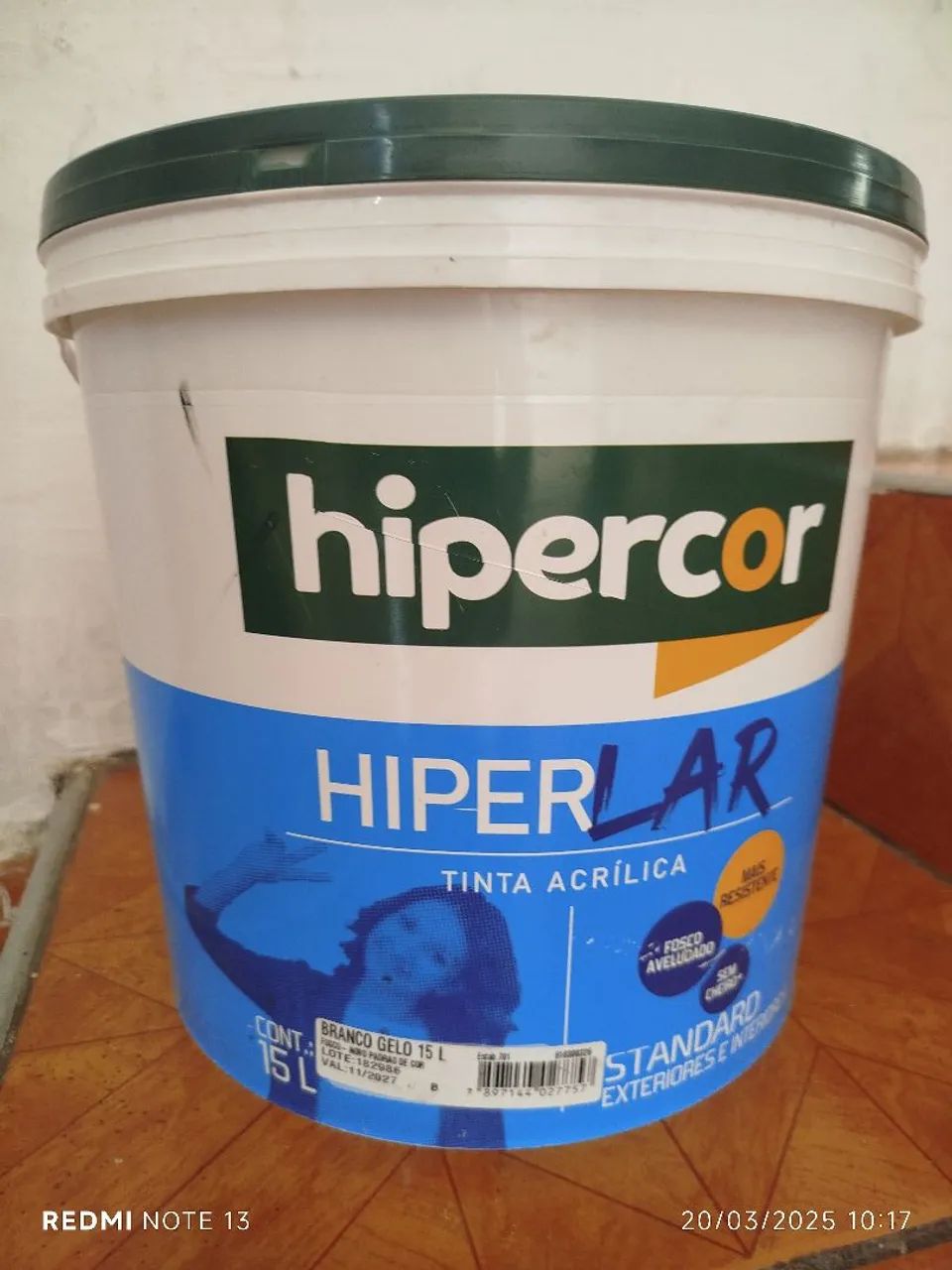 Tinta Acrílica Hiperlar Branco Gelo 15L