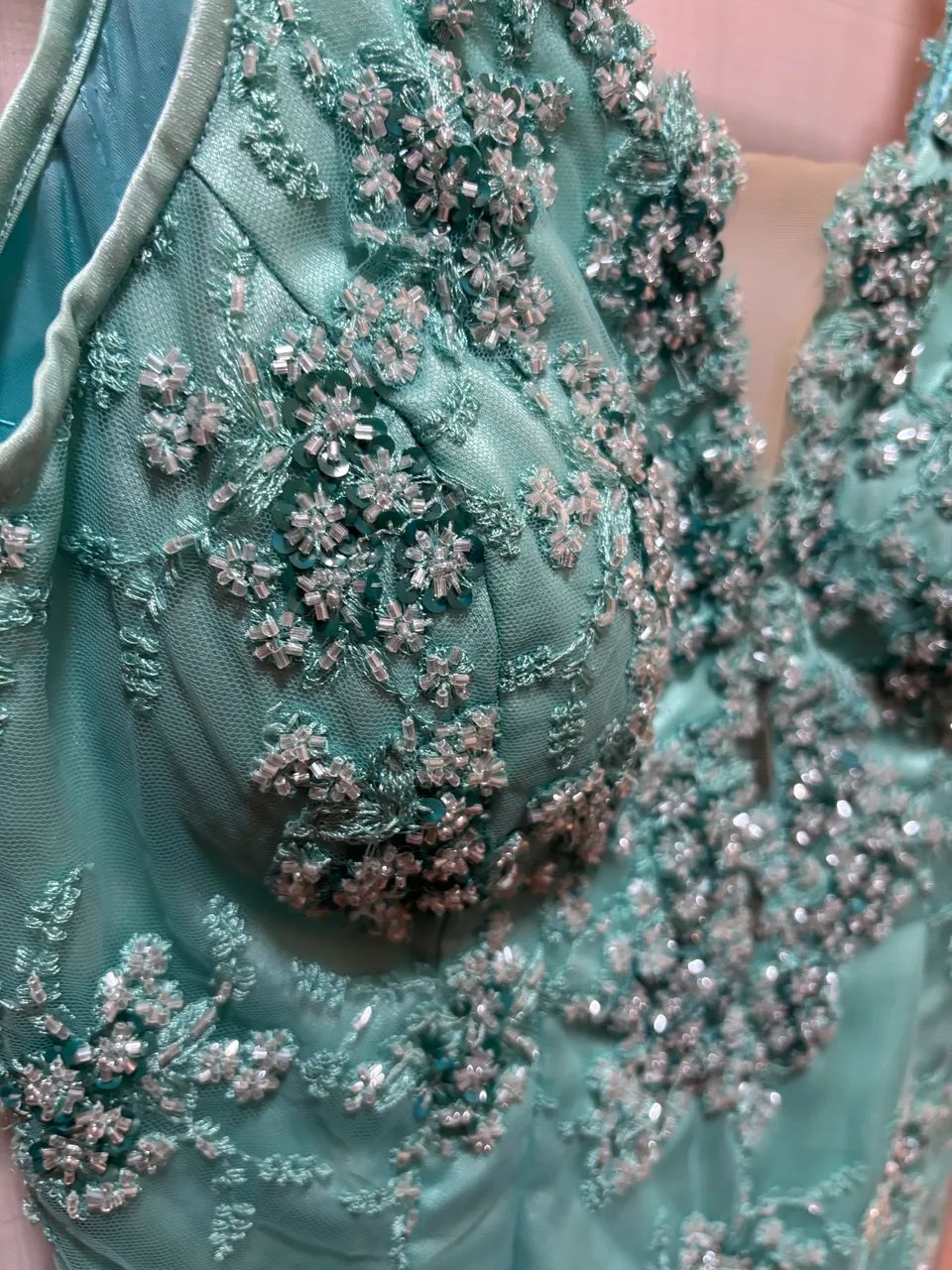 VESTIDO VERDE ÁGUA PEDRARIAS - Foto 4