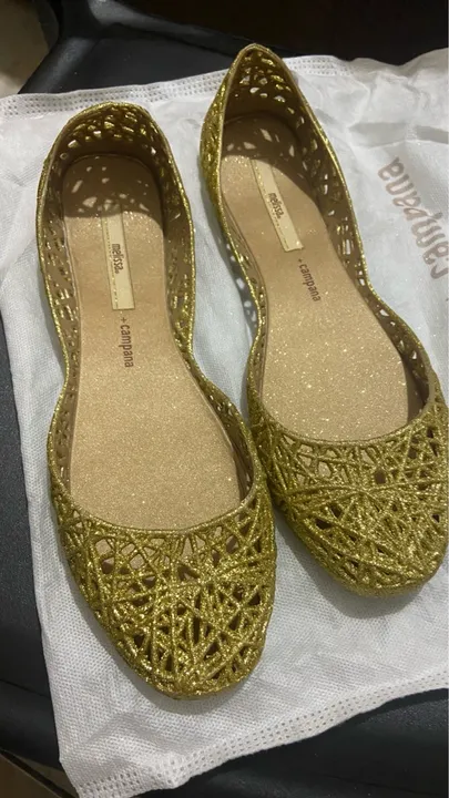 Melissa glitter dourada NOVA