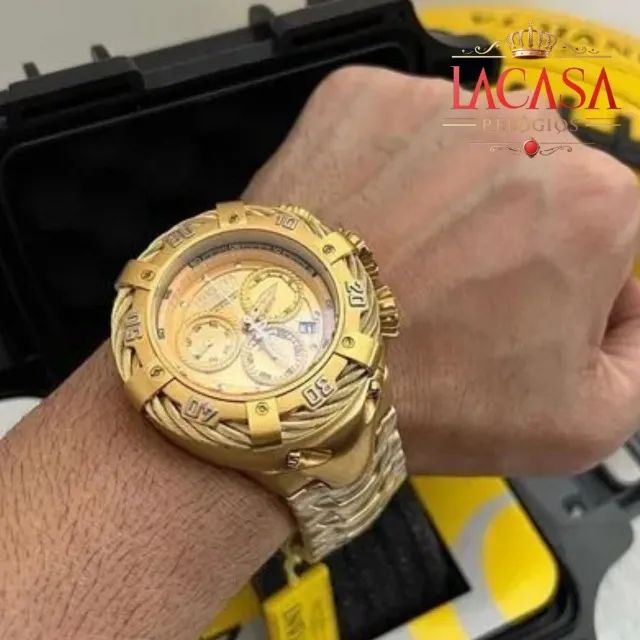 Relógio Masculino Invicta Thunderbolt Skeleton Resistente Água + Caixa Grande Pesado