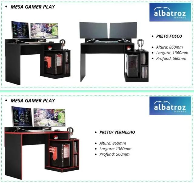 Mesa gamer Escrivaninha Play