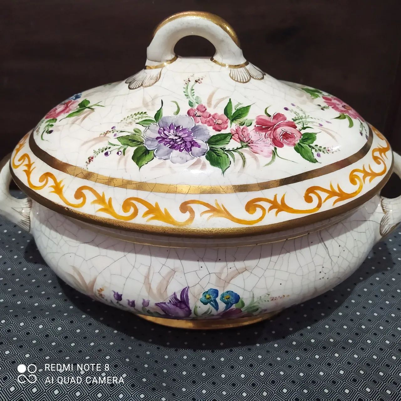 Sopeira estilo Luiz XIV 40 cm detalhe em Ouro  - Foto 4