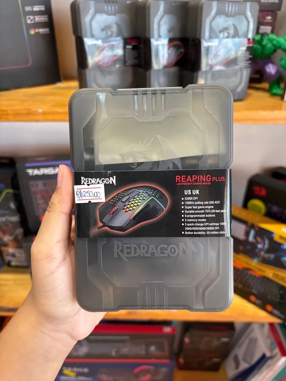 Mouse Gamer Redragon Reaping Plus - 52000 DPI