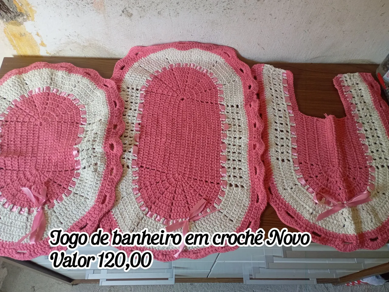 Jogo de banheiro em crochê