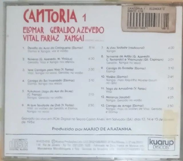 CD musical Cantoria1 e 2 Elomar, Xangai, Geraldo Azevedo e Vital Farias - Leia o anuncio - Foto 5