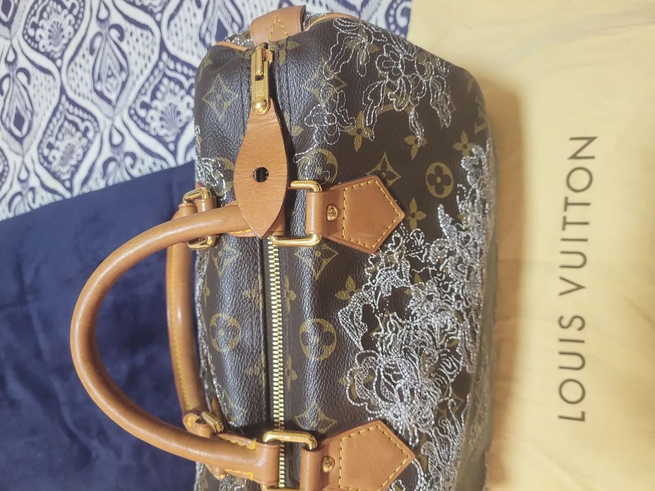 Bolsa Louis Vuitton Speedy 30 com Bordado Floral - Foto 3