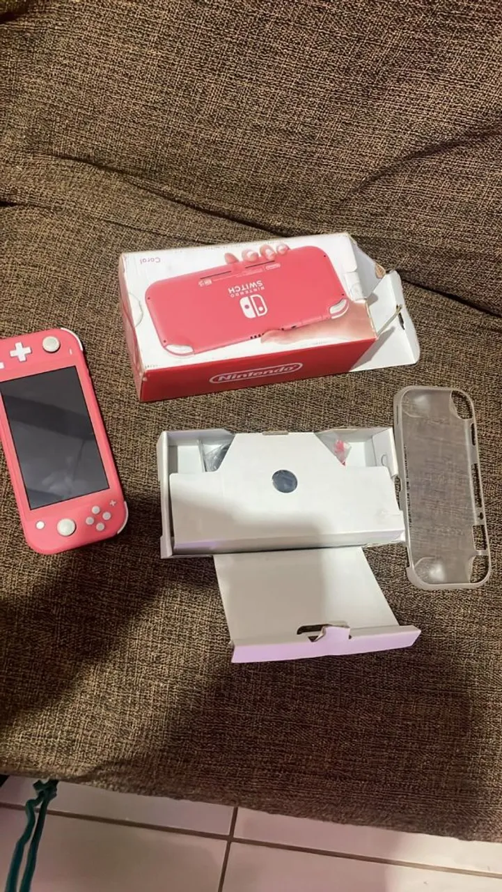 Nintendo Switch Lite Coral desbloqueado e 256 Gb