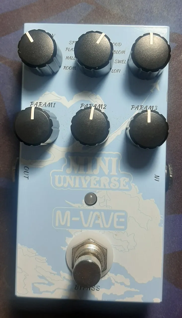 PEDAL M-VAVE MINI UNIVERSE 9 tipos de REVERB