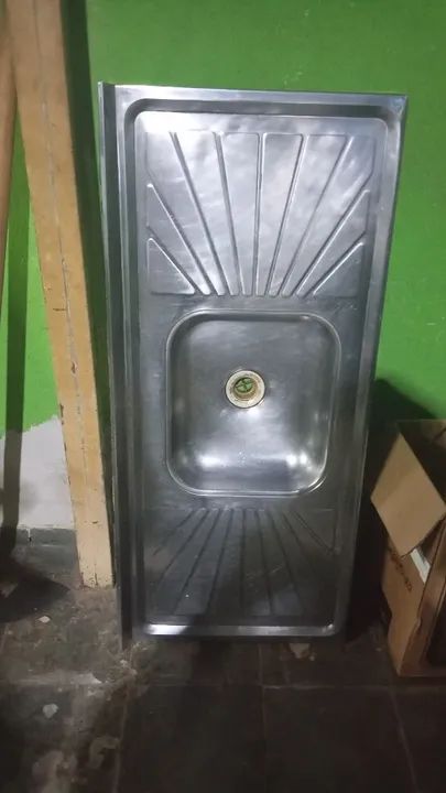 Pia de cozinha em aço inox - Foto 2