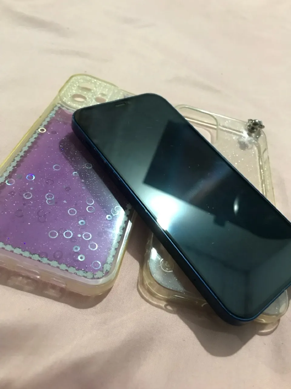 iPhone 12 Azul 64Gb com Capinhas