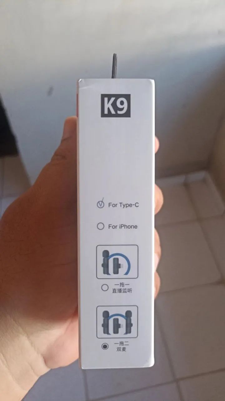 Microfone Sem Fio K9 para Celular - Gravações de Alta Qualidade - Foto 2