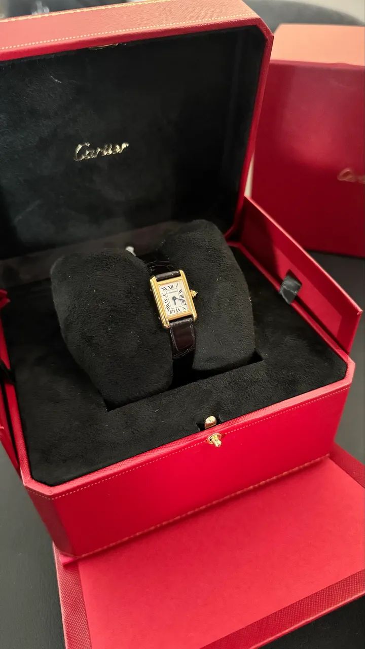 Cartier Tank Louis Cartier Mini - modelo clássico e sofisticado - Foto 4