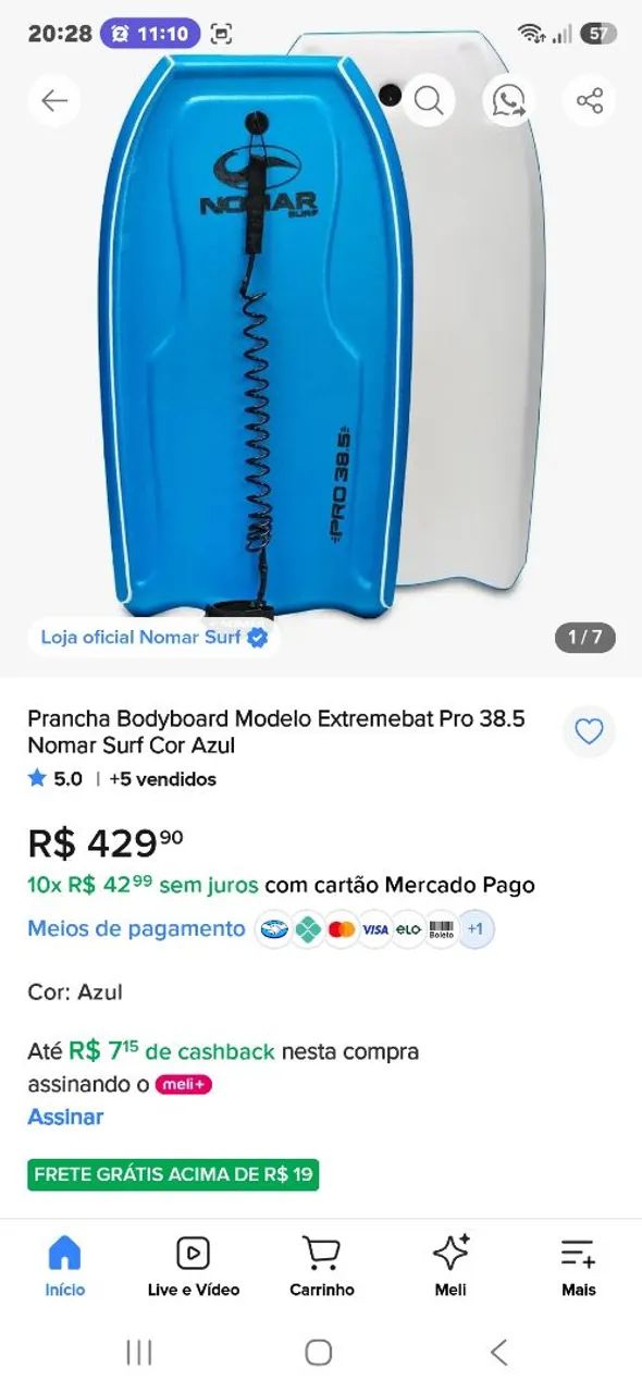Vendo prancha nomar 41.5 nova - Foto 3