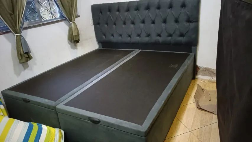 Base Box Baú Queen Siize Blindada(Colchão ñ incluso)