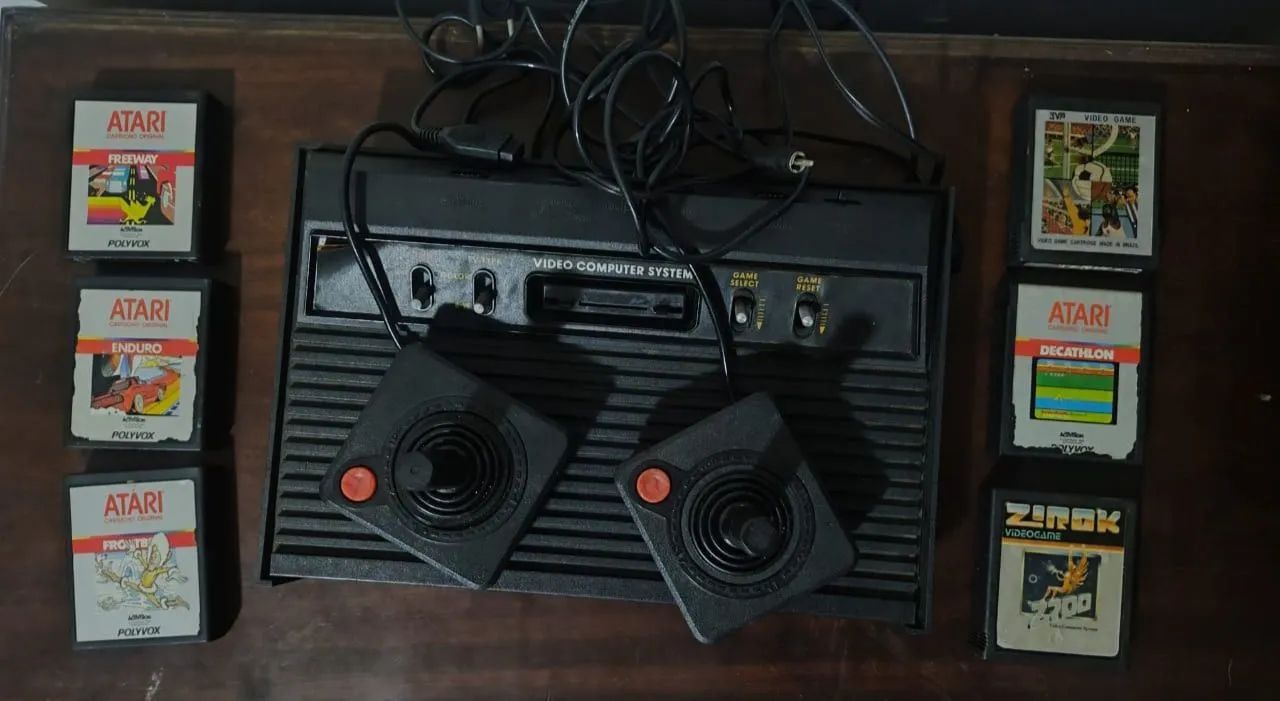Console Atari completo Funcionando com 6 jogos  - Foto 2