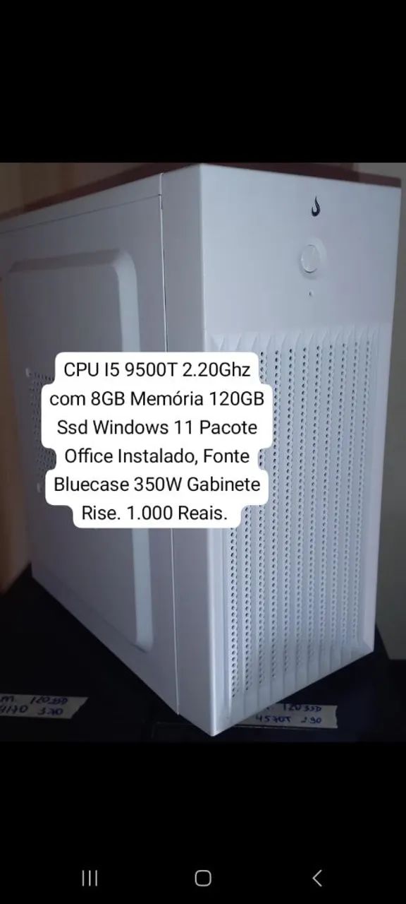 CPU I5 9500T com 8GB Memória 120GB Ssd 