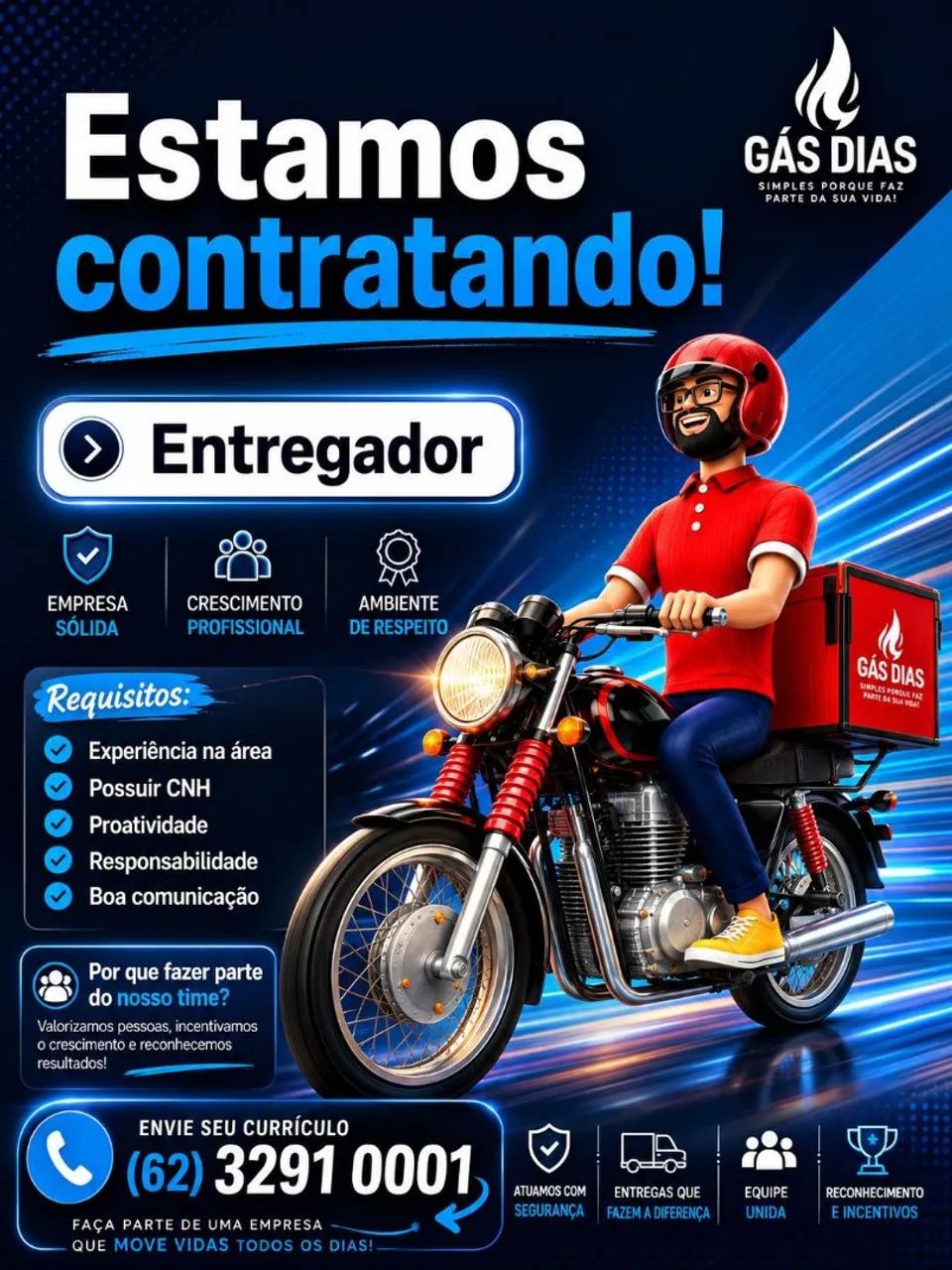 Entregador com cnh *