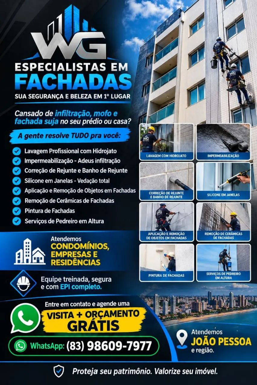 Lavagem e Impermeabilização de fachadas / Orçamento Grátis 