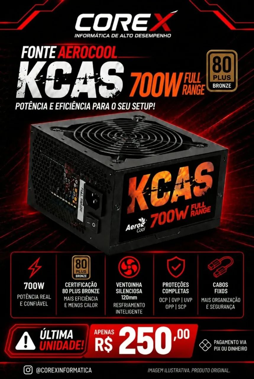 Fonte 700w 80 Plus Bronze 