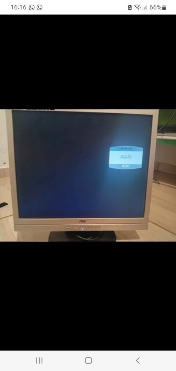 Monitor AOC 17" 712Si - Funcionando - Retirada Manoel Ribas