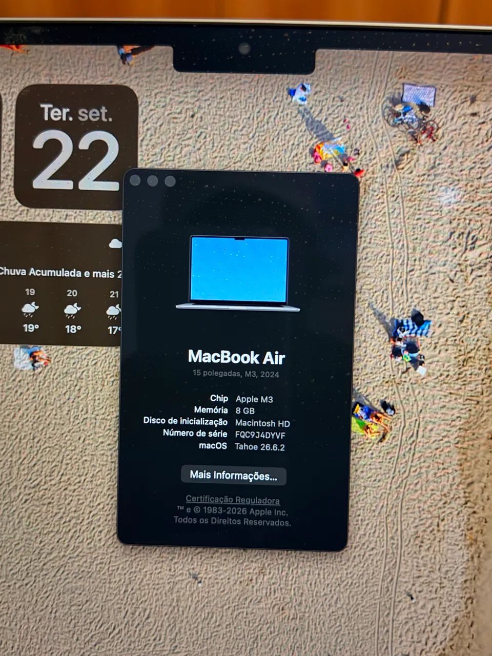 MacBook Air de 15 polegadas, chip M3, modelo 2024, com 8 GB de memória - Foto 3
