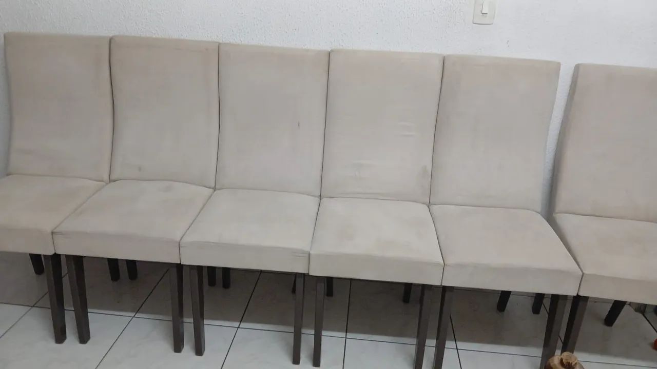 Mesa de vidro quadrada 6 cadeiras - Foto 3