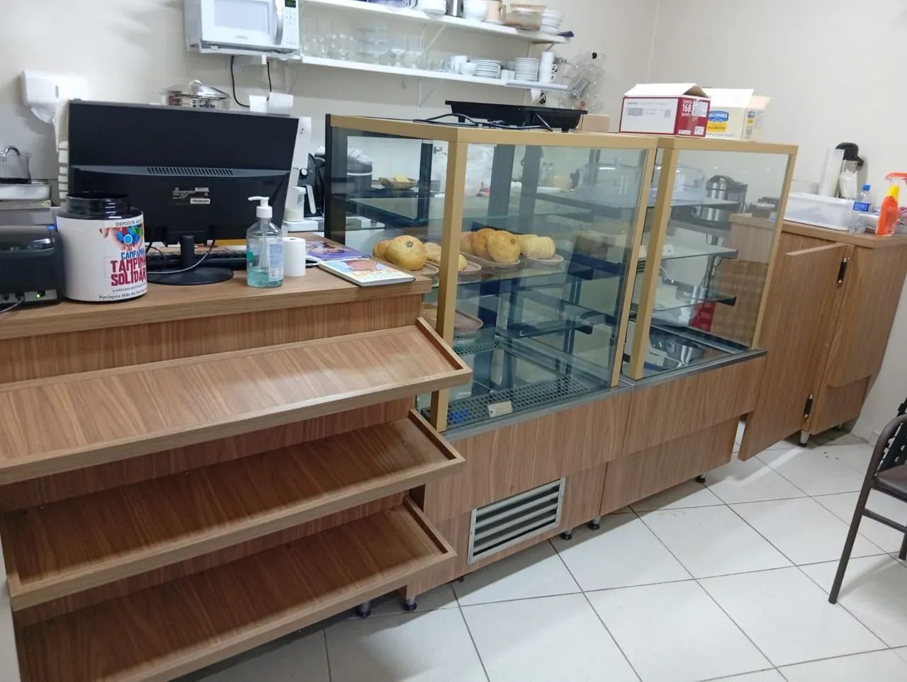 Balcão Vitrine Cafeteria 